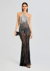 Belle Embellished Fringe Dress