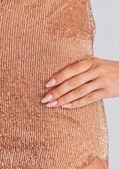 Topaz Glass Beaded Dress