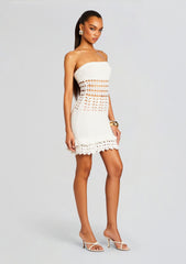 Vali Crochet Pearl Embellished Dress