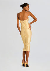 Charlize Coated Knit Dress