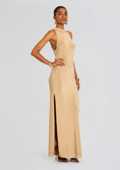 Henne Metallic Knit Maxi Dress
