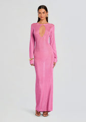 Carmel Metallic Knit Maxi Dress