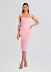 Kylie Mesh Midi Dress