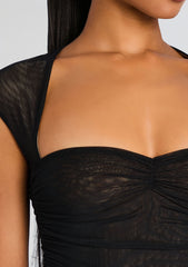 Kylie Mesh Midi Dress