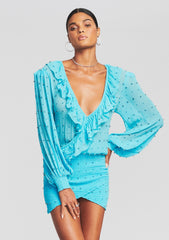 Lennon Embellished Silk Chiffon Dress