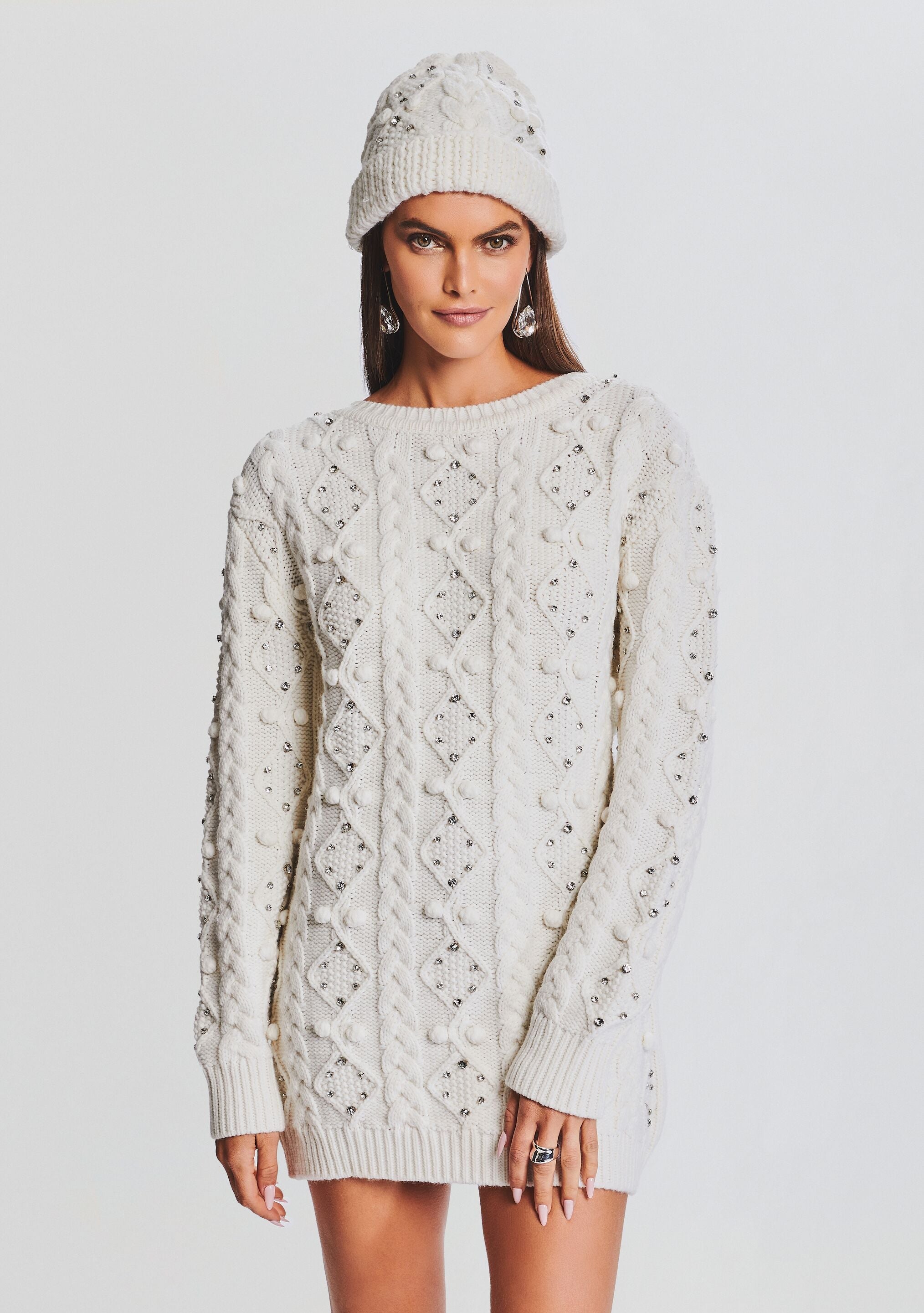 Maple Embellished Sweater Dress