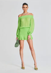 Taisha Embellished Silk Chiffon Dress