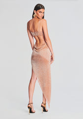 Topaz Glass Beaded Dress