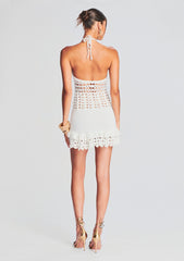 Eze Crochet Pearl Embellished Dress