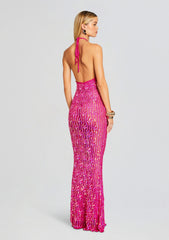 Massie Sequin Crochet Dress
