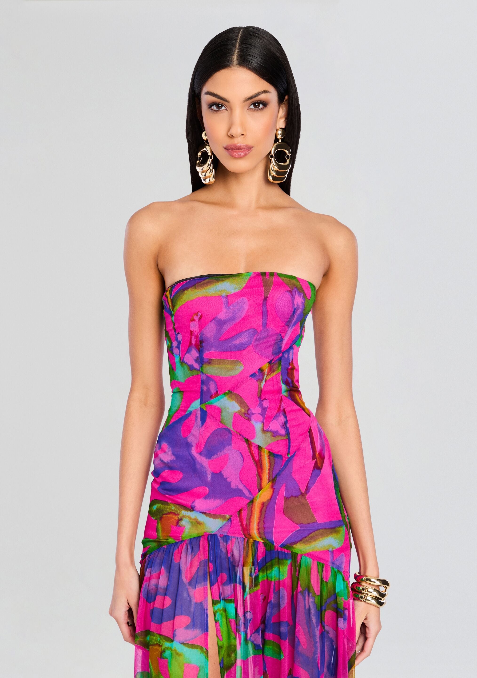 Nicole Silk Chiffon Dress