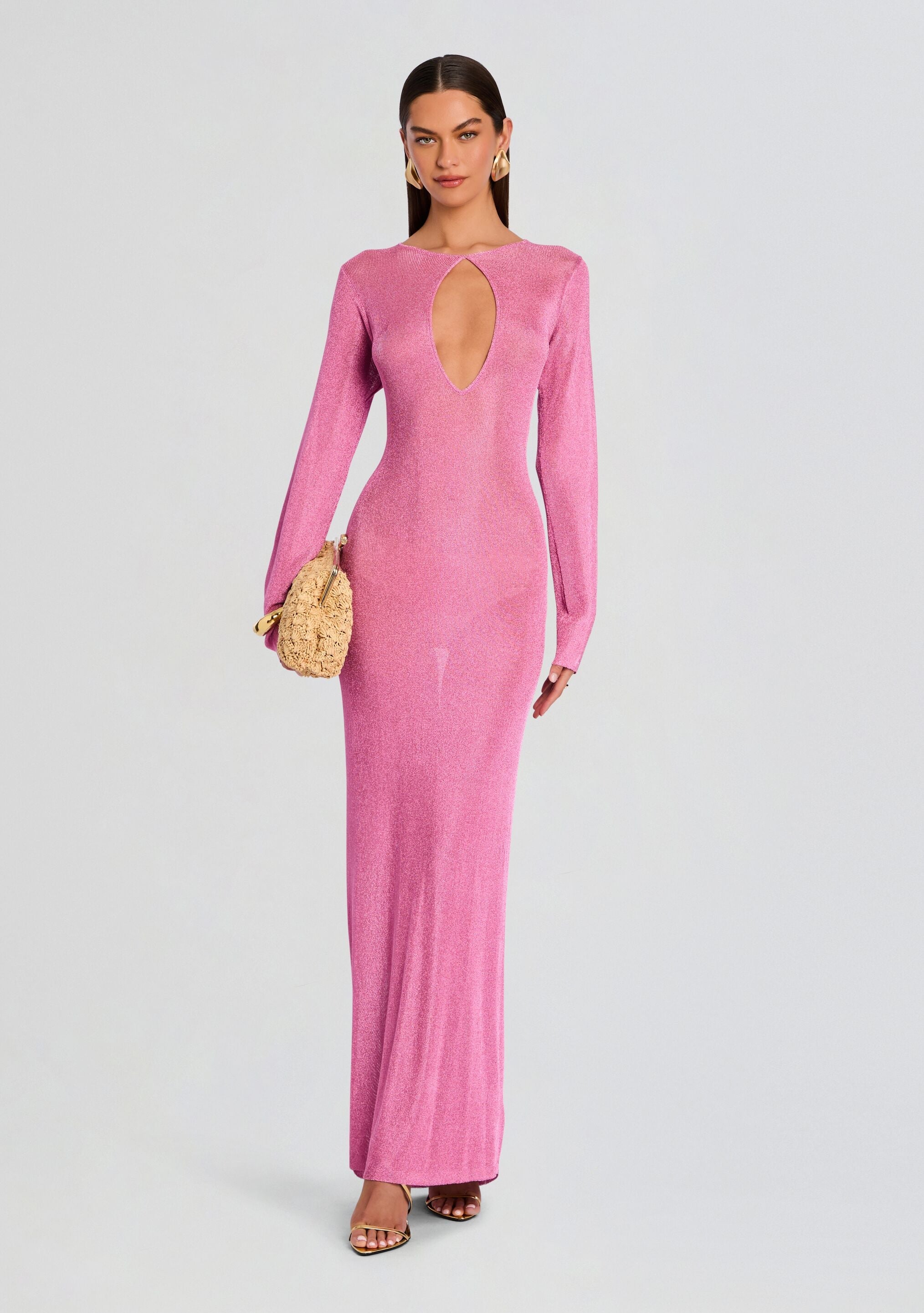 Carmel Metallic Knit Maxi Dress