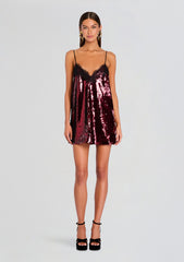 Olive Sequin Lace Dress
