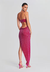 Topaz Glass Beaded Dress